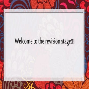 English Revision | PPT