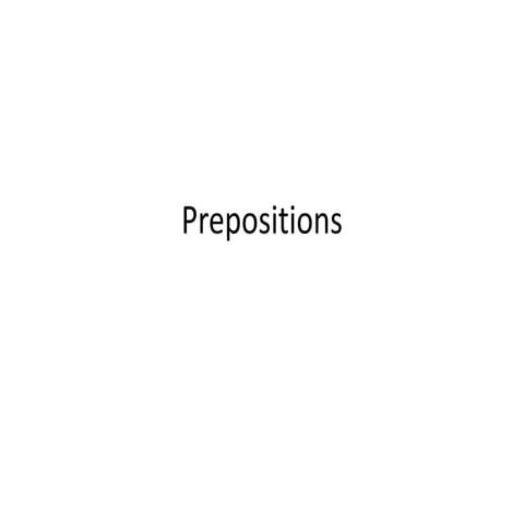 English Review Prepositions Pptx