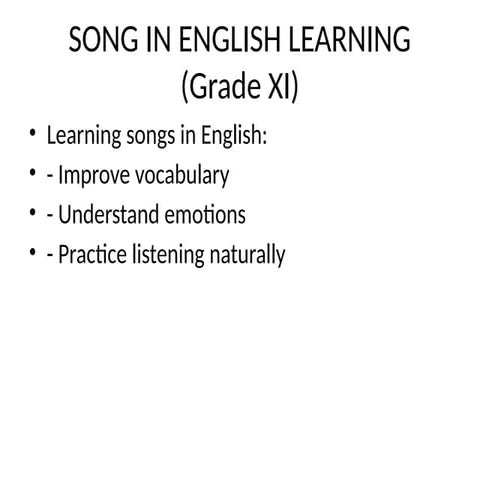 Enhancing English Learning Through Songs: Vocabulary, Emotions, and ...