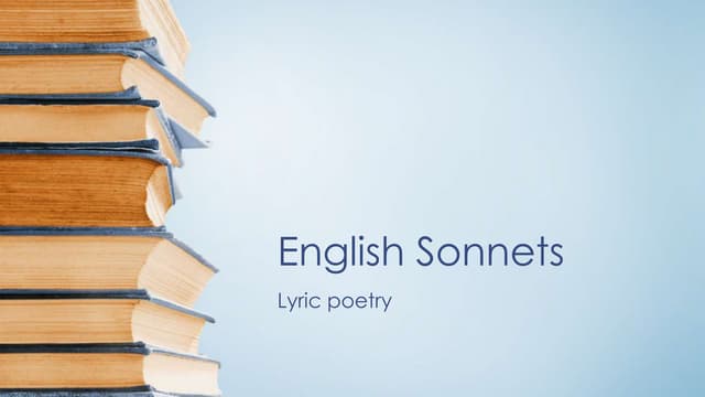 English Sonnets
