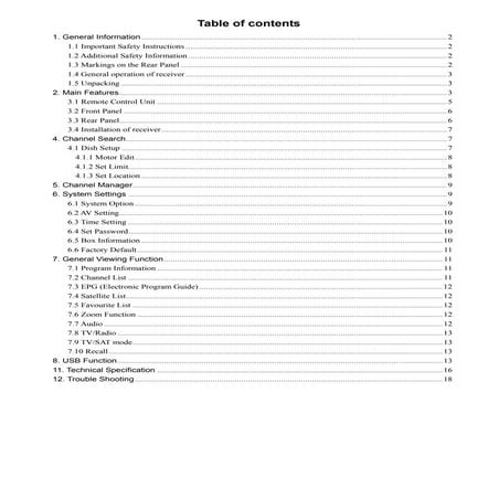 User Guide for Satellite Receiver Setup and Operation | PDF