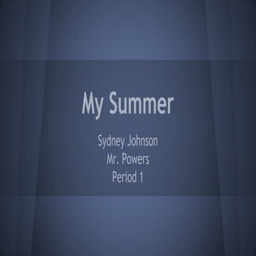 English Summer Assignment