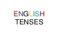 English tenses