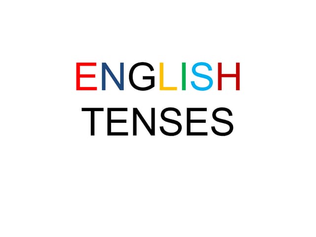 English tenses