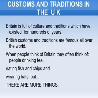 English Traditions