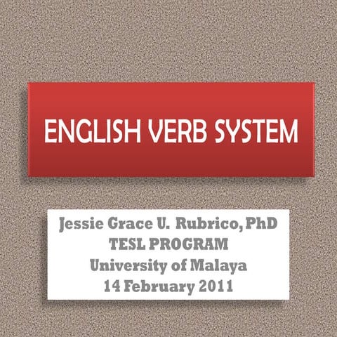 English verb system