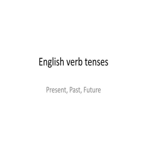 English verb tenses