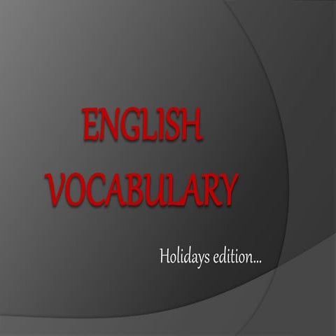 English vocabulary halloween