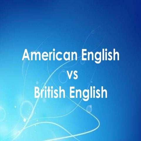 English vs american