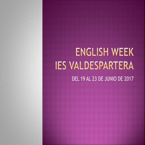 English week
