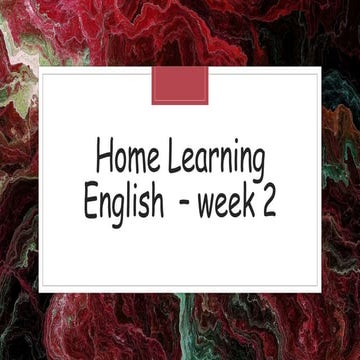 English week 2