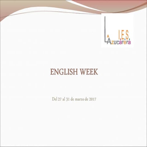 English week 2017