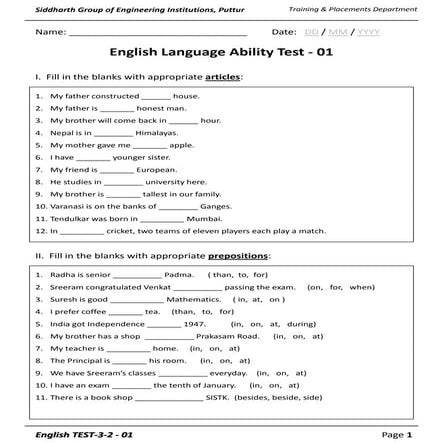 Englist test 3-2 - 01