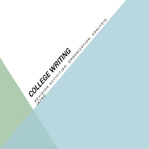 Englwrit112: Strategies for revising Unit 2