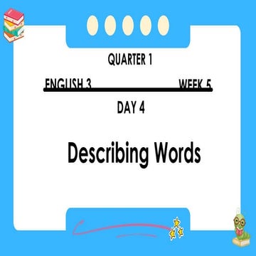 Powerpoint in English 1 lesson for Grade 1 | PPTX