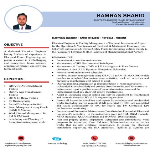 Engr.kamran shahid cv