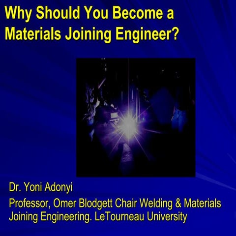 Introduction on Materials Joining Engineering | PPT