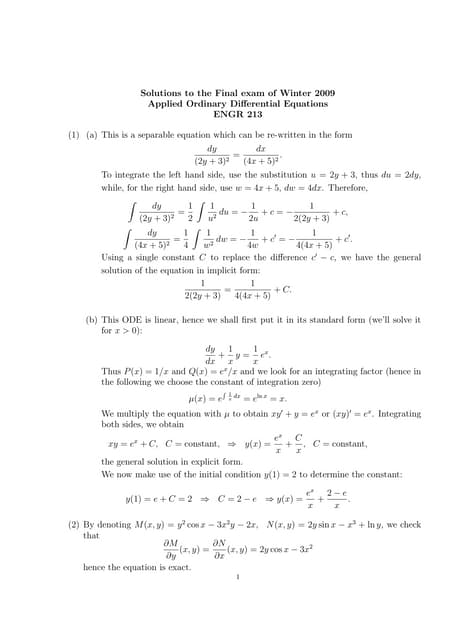 Engr 213 final sol 2009