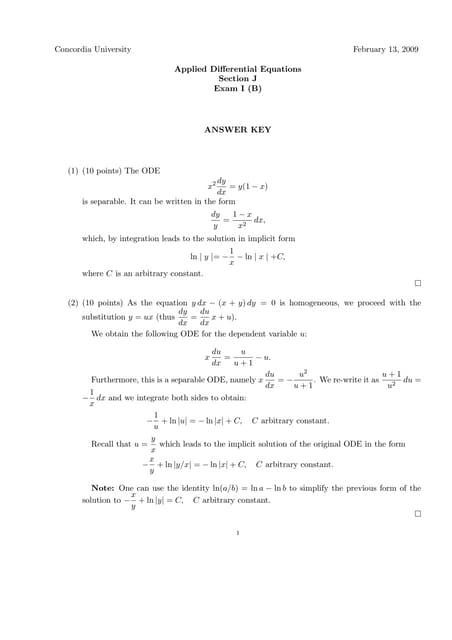 Engr 213 midterm 1b sol 2009