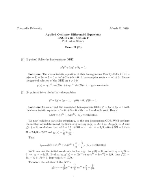 Engr 213 midterm 2b sol 2010
