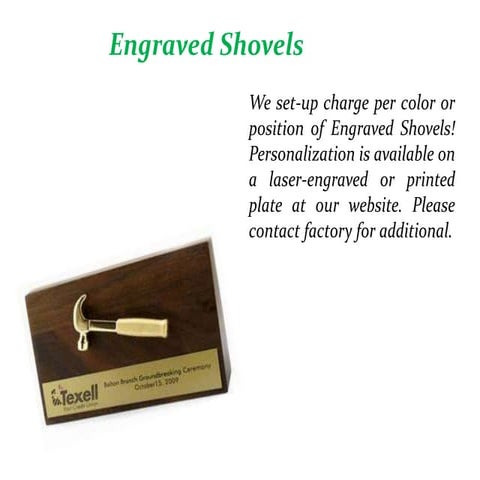 Engraved shovels