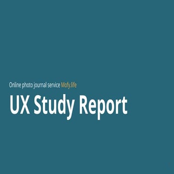 UX research report