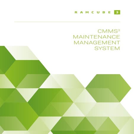 Ramcube - Cmms³ maintenance management system sw Ver. 2016