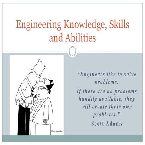 Engineering Knowledge, Skills, and Abilities