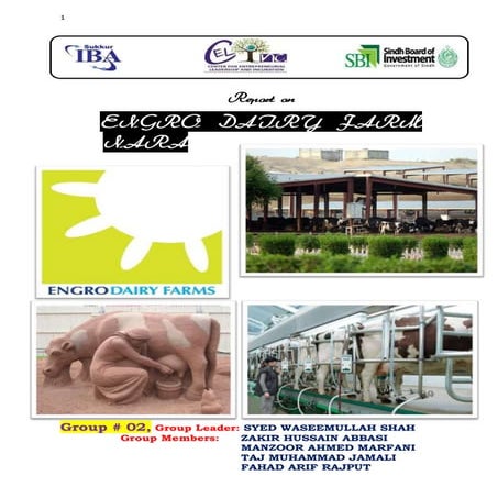 Engro dairy farm nara report
