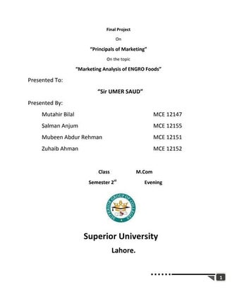 BCG Matrix of Engro foods