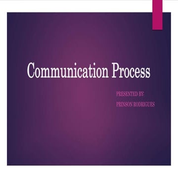 Communication Process, Types and Models of Communication
