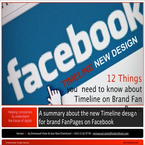 Facebook New Timeline for brand pages (english version)