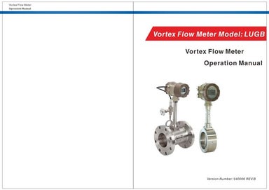 Vortex flow meter manual