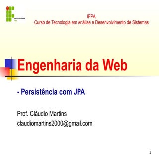 Persistência com JPA usando o NetBe...