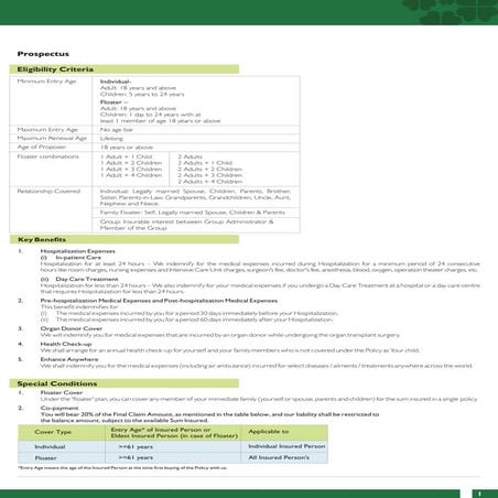 High Deductible Health Insurance Plan - Religare Enhance
