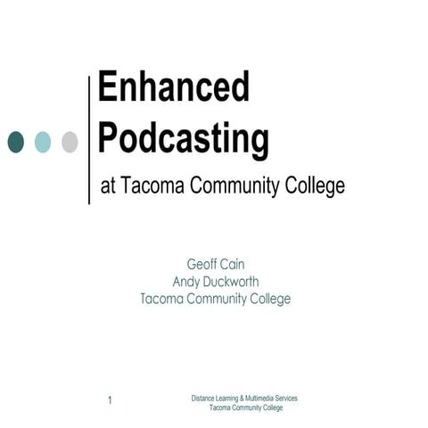 Enhanced Podcasting
