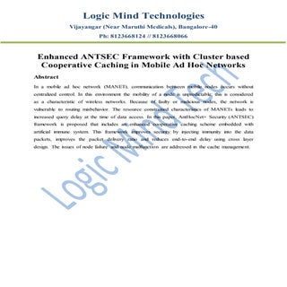 Enhanced antsec framework with clus...