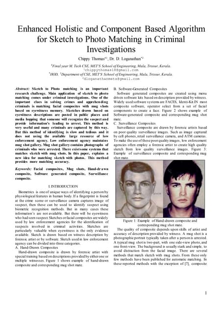 sketch to photo matching in criminal investigations