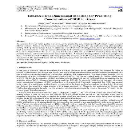 Enhanced one dimensional modeling for predicting
