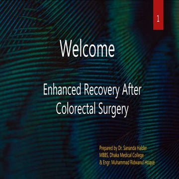Enhanced Recovery After Colorectal Surgery