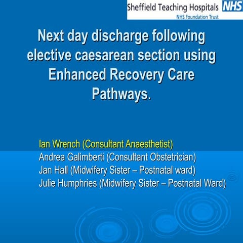Next day discharge following elective caesarean section