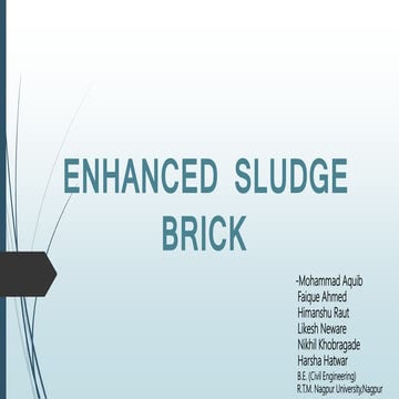 Enhanced Sludge Brick | PPTX