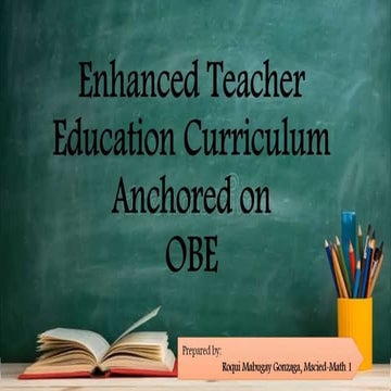 Enhanced teacher education curriculum anchored on