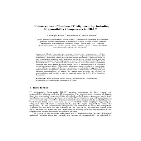 Enhancement of business it alignment by including responsibility components i...