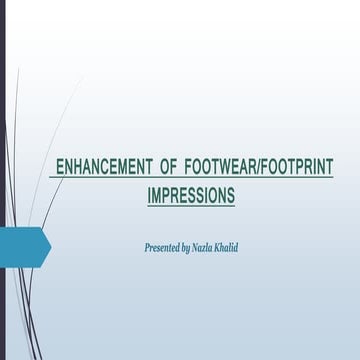 Enhancement of footwear impressions