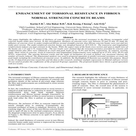 Enhancement of torsional resistance in fibrous normal strength concrete beams