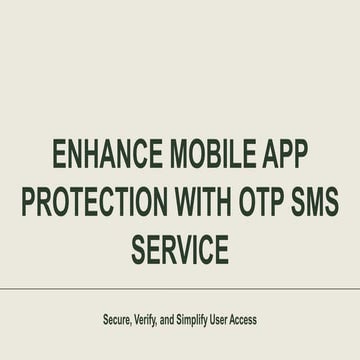 OTP SMS Service | PPTX