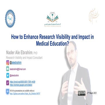 How to Enhance Research Visibility and Impact in Medical Education?