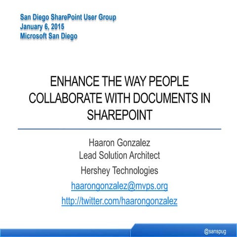 Enhance the way people collaborate with documents in SharePoint 