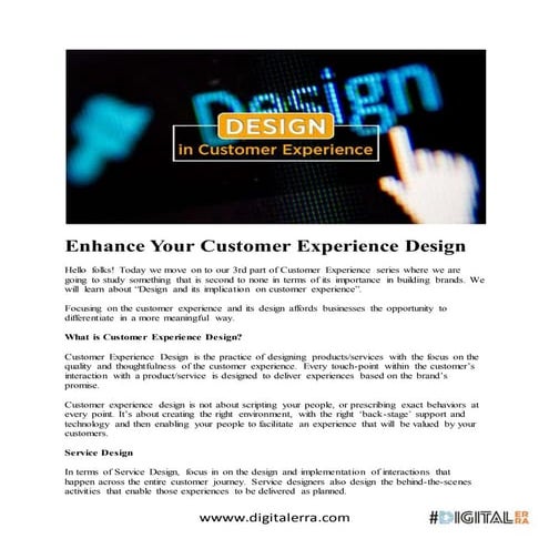 Enhance Your Customer Experience Design